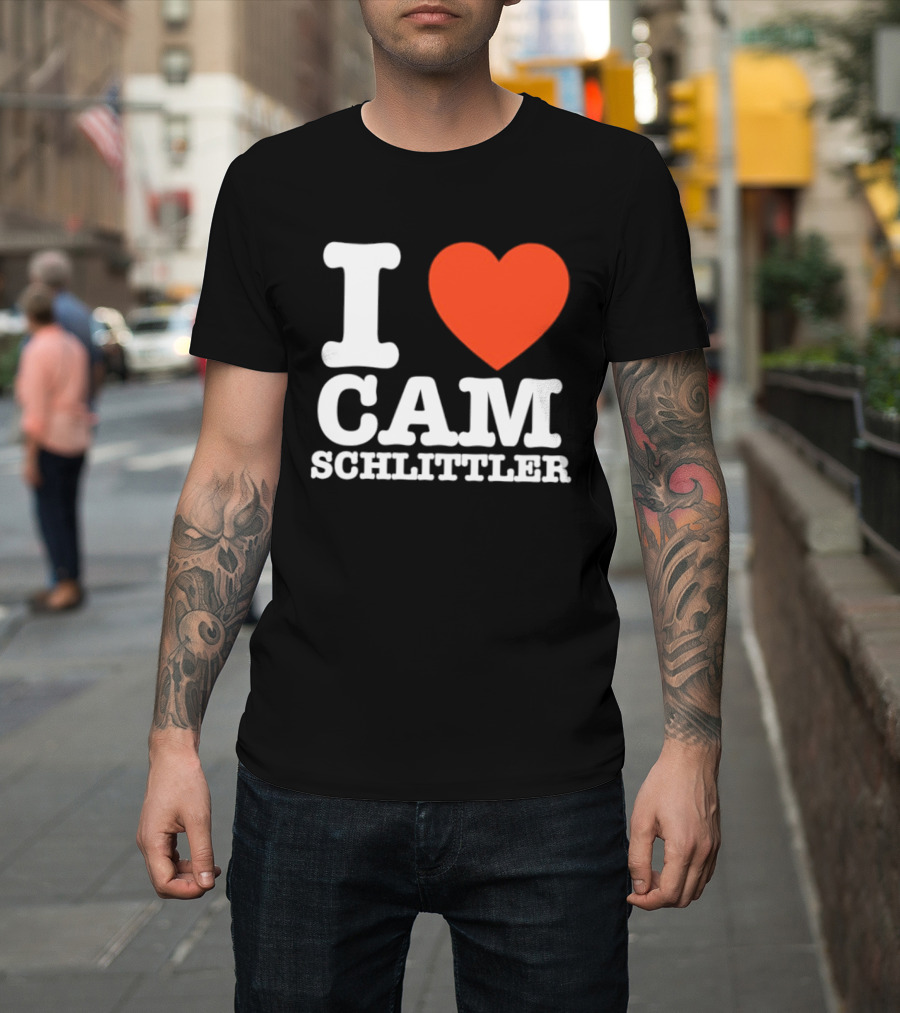 I Love Cam Schlittler Red Heart T-Shirt