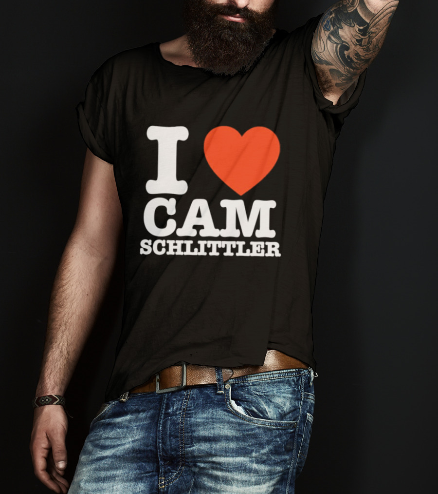 I Love Cam Schlittler Red Heart T-Shirt