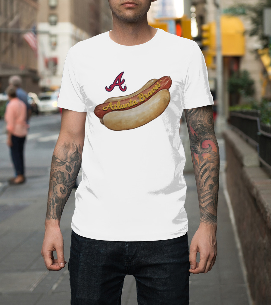 Atlanta Braves Hot Dog A Logo MLB 2026 Season T-Shirt