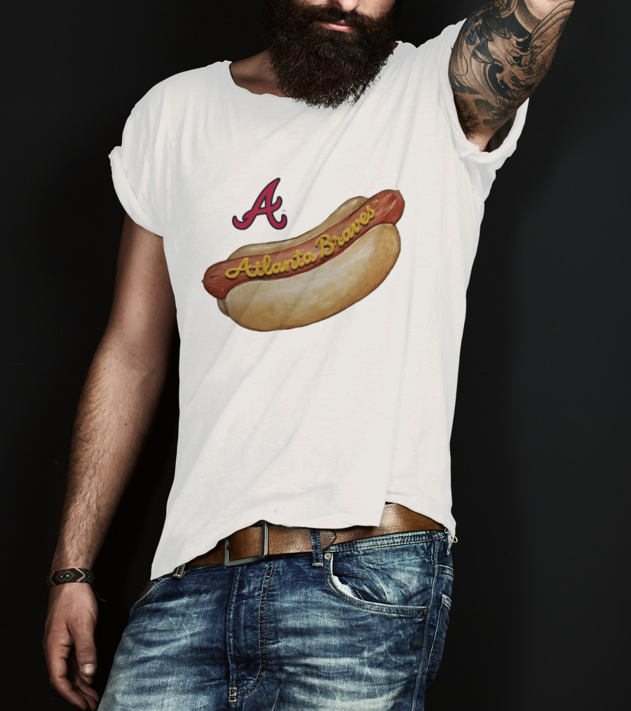 Atlanta Braves Hot Dog A Logo MLB 2026 Season T-Shirt