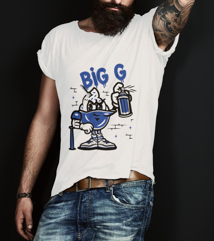 Big G New York Yankees Graffiti Street Art Character Spray Can T-Shirt