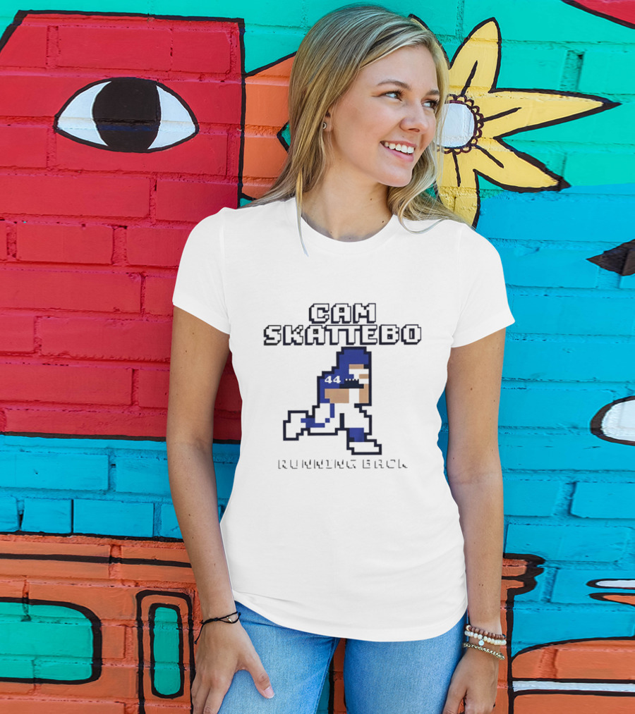 Cam Skattebo Running Back 44 Retro Pixelated T-Shirt