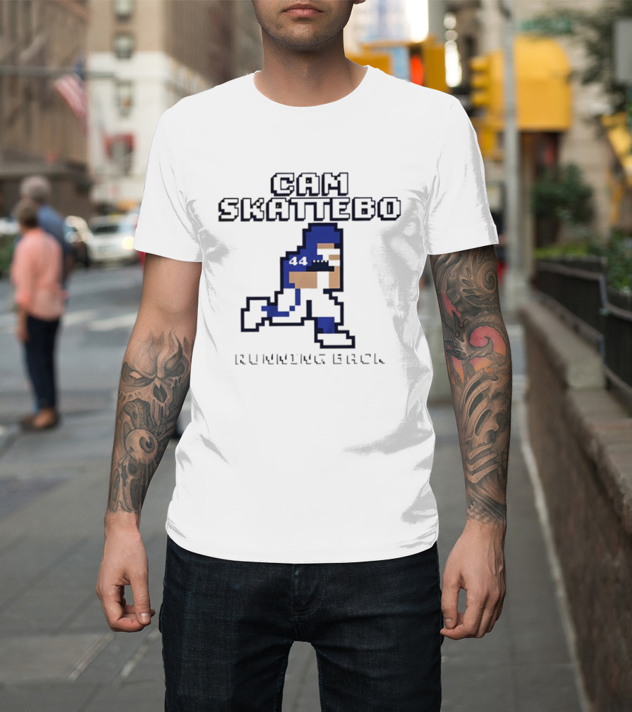 Cam Skattebo Running Back 44 Retro Pixelated T-Shirt