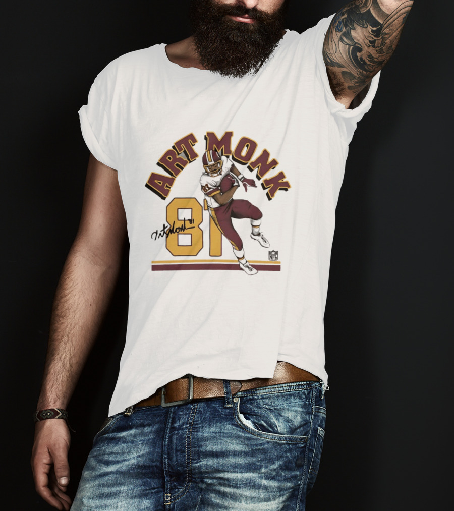 Art Monk 81 Washington Commanders Player Autograph T-Shirt