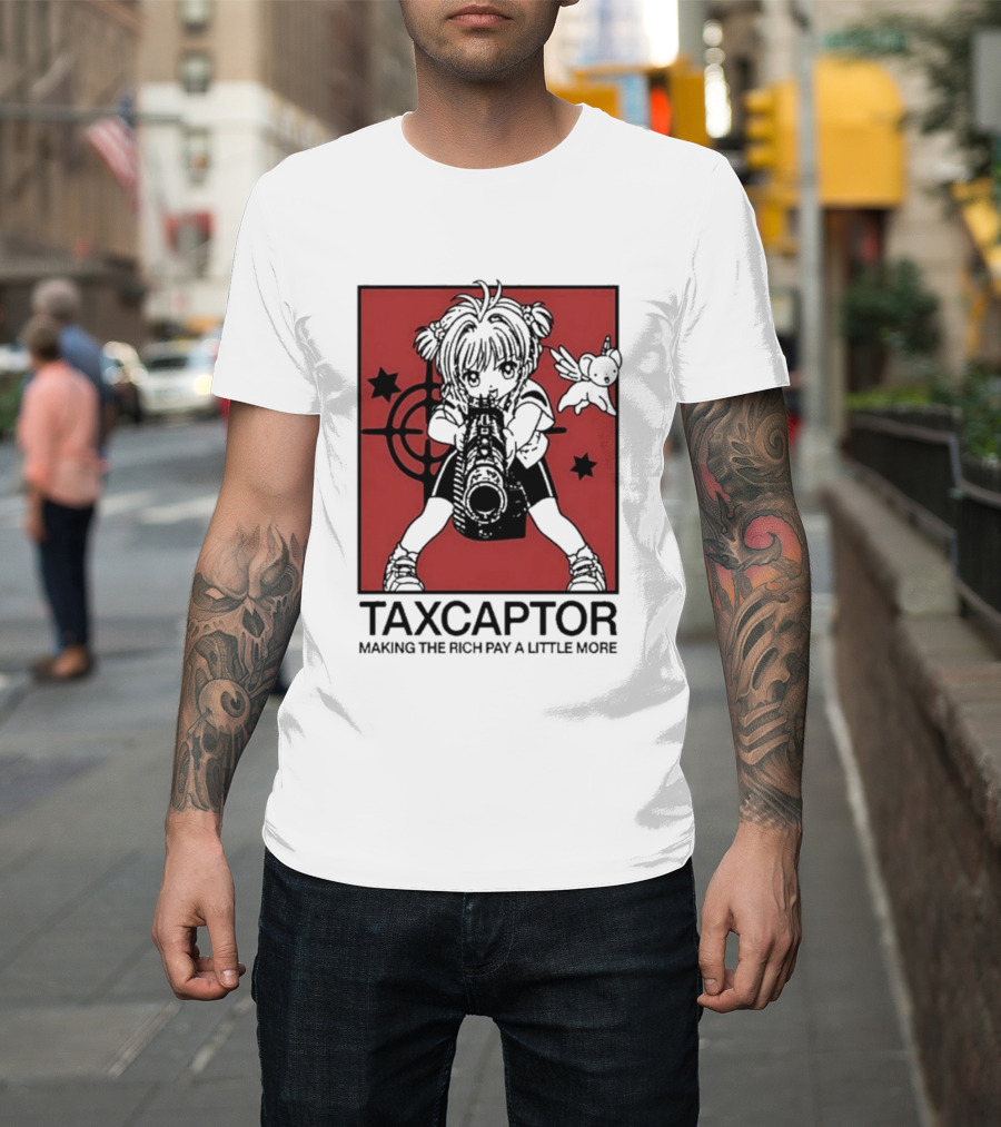 Sakura Cardcaptor Taxcaptor Making The Rich Pay A Little More Bold Anime Mashup T-Shirt