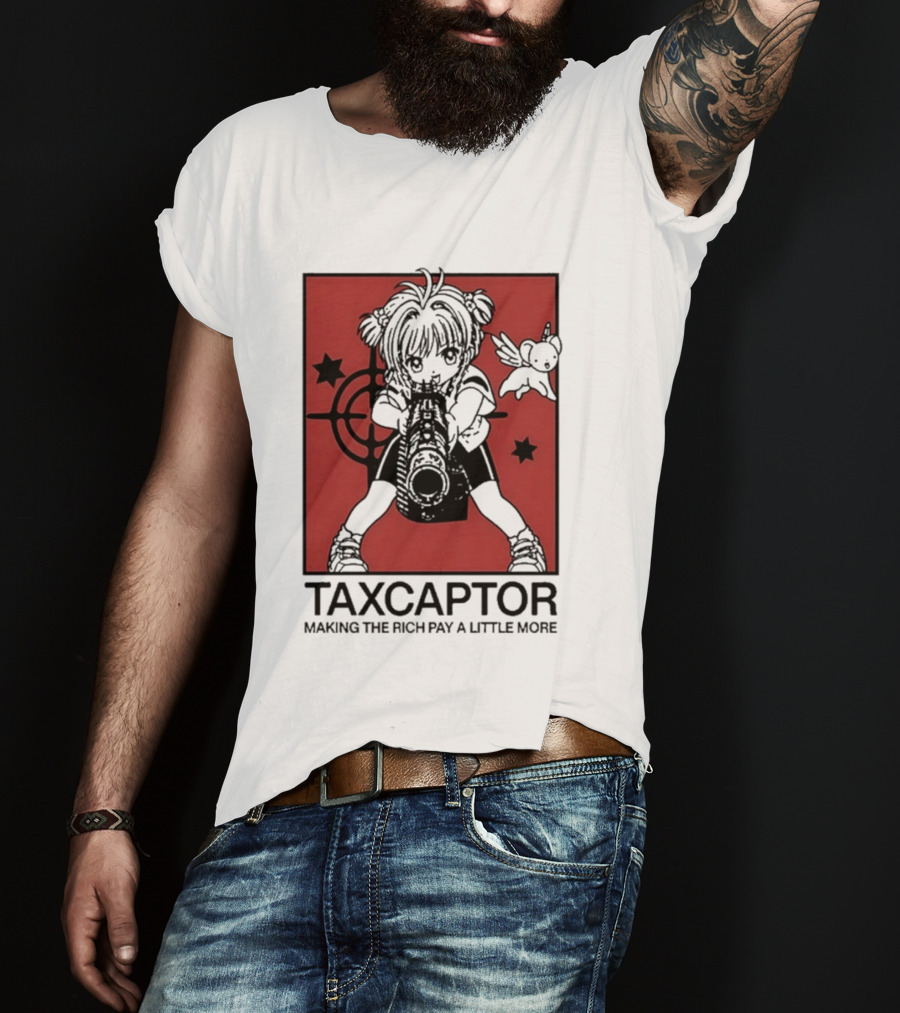 Sakura Cardcaptor Taxcaptor Making The Rich Pay A Little More Bold Anime Mashup T-Shirt
