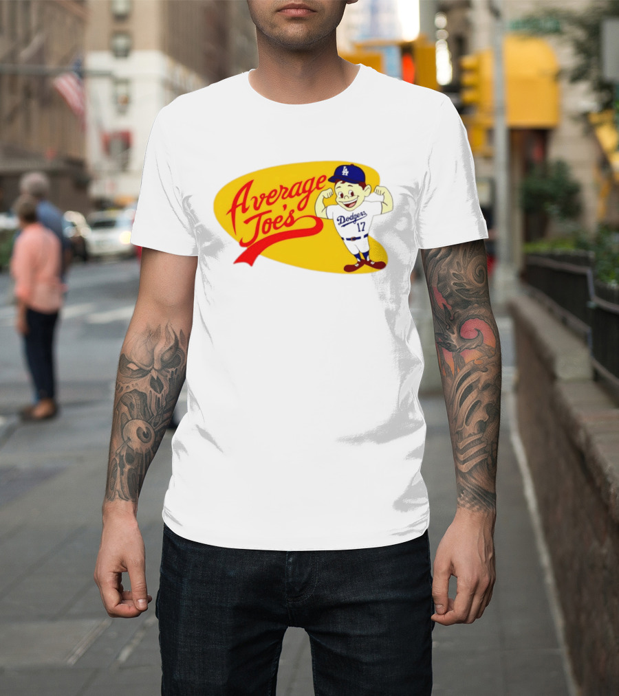 Average Joe's Dodgers No 17 LA Cartoon T-Shirt
