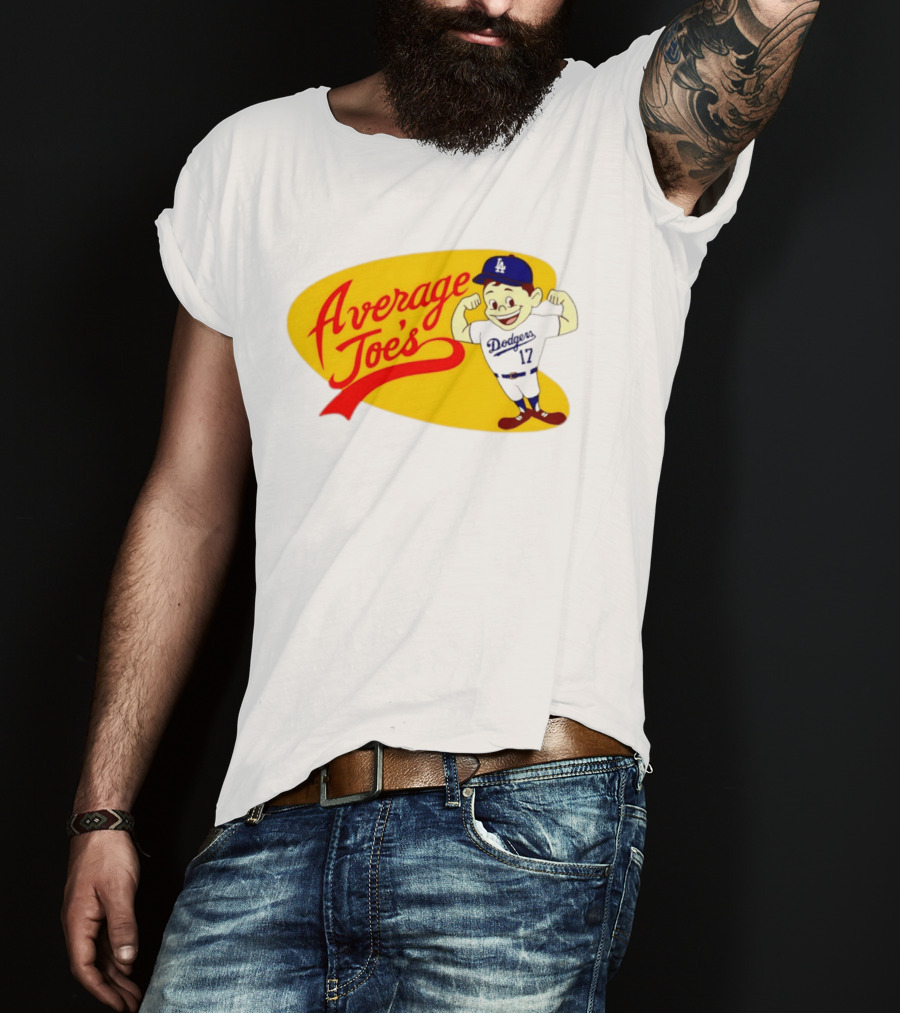 Average Joe's Dodgers No 17 LA Cartoon T-Shirt
