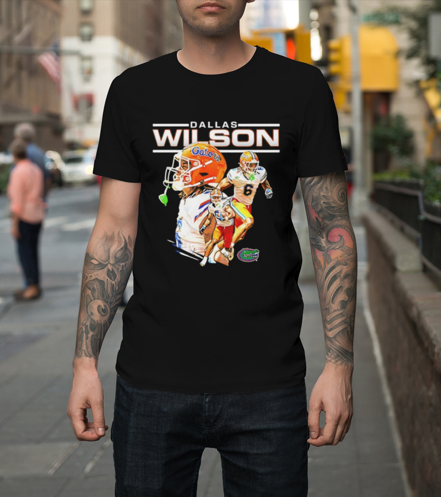 Dallas Wilson 6 Gators University Of Florida Football Player NCAA T-Shirt
