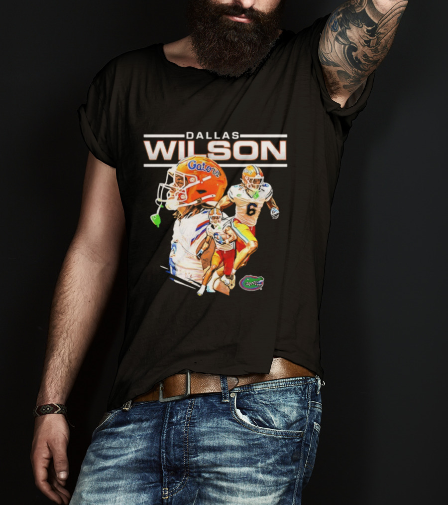 Dallas Wilson 6 Gators University Of Florida Football Player NCAA T-Shirt