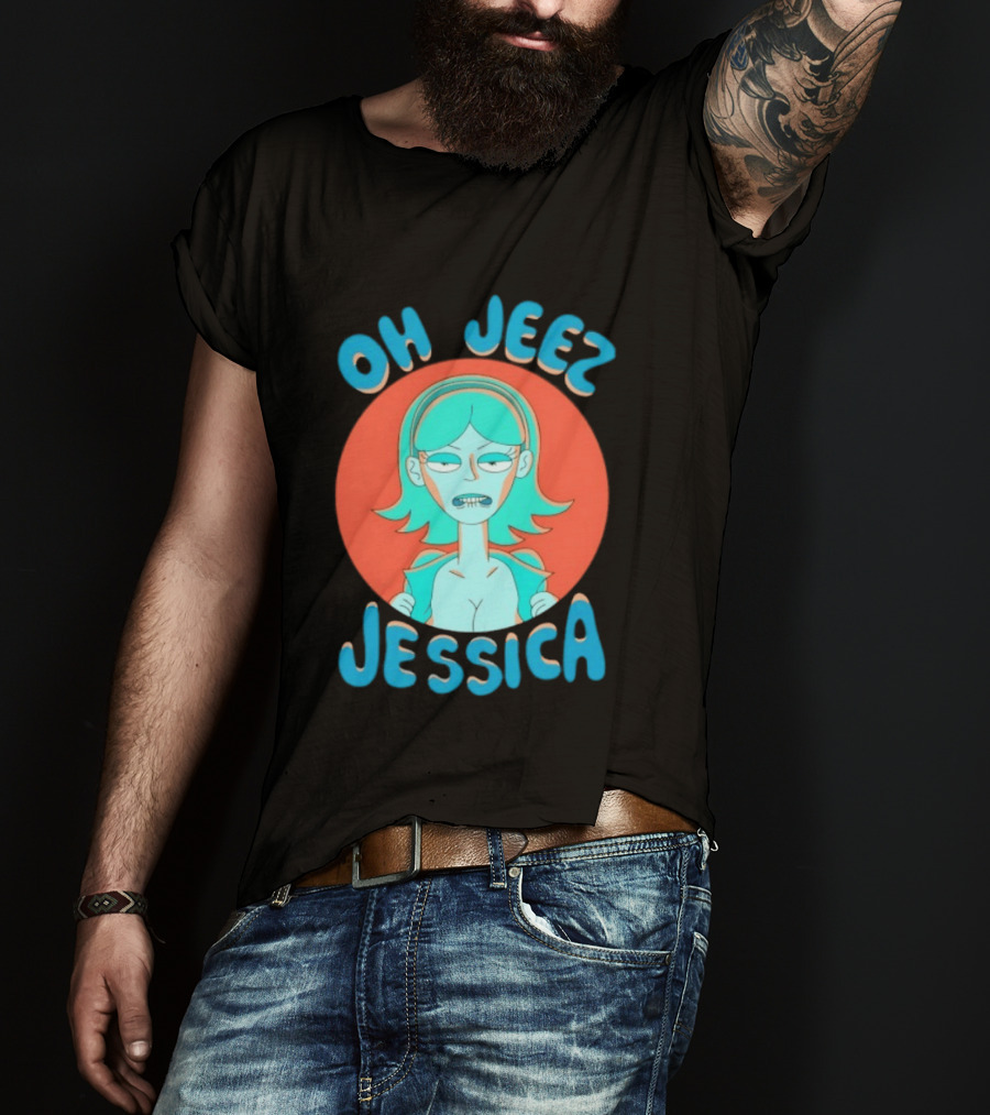Oh Jeez Jessica Rick And Morty Adult Swim T-Shirt