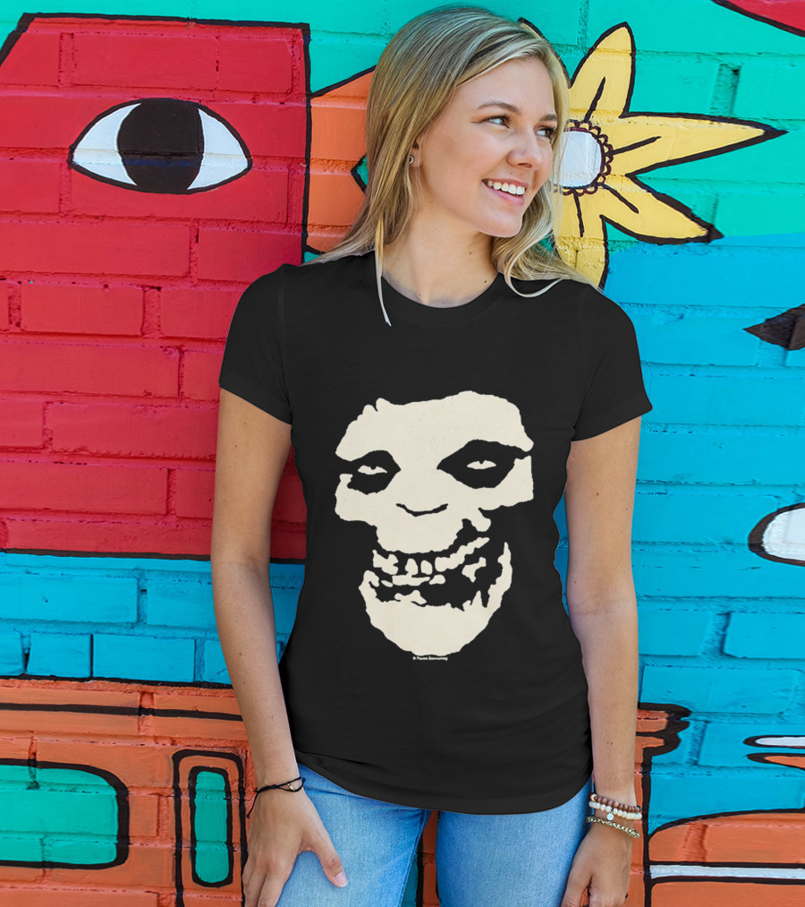 SUGA BTS Crimson Ghost Skull Misfits Collaboration T-Shirt