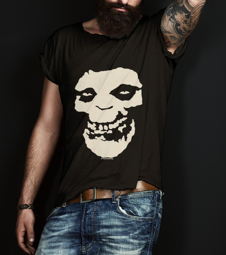 SUGA BTS Crimson Ghost Skull Misfits Collaboration T-Shirt