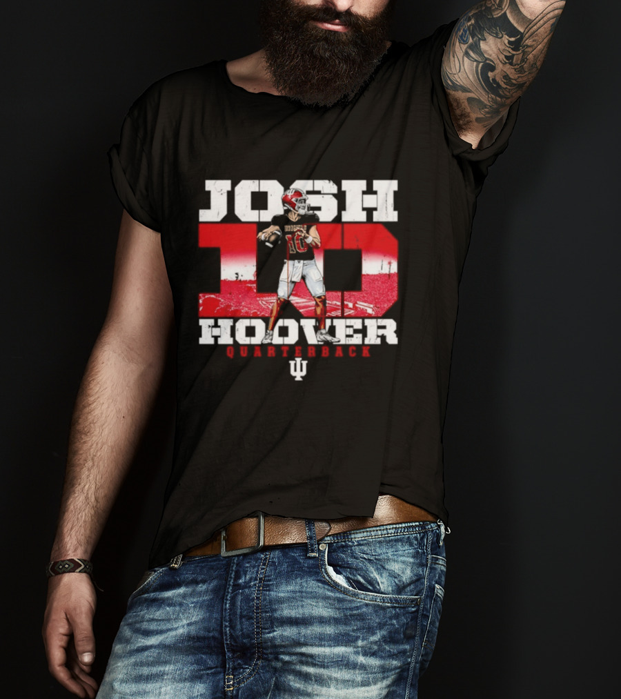 Josh Hoover 10 Indiana Hoosiers Quarterback NCAA T-Shirt