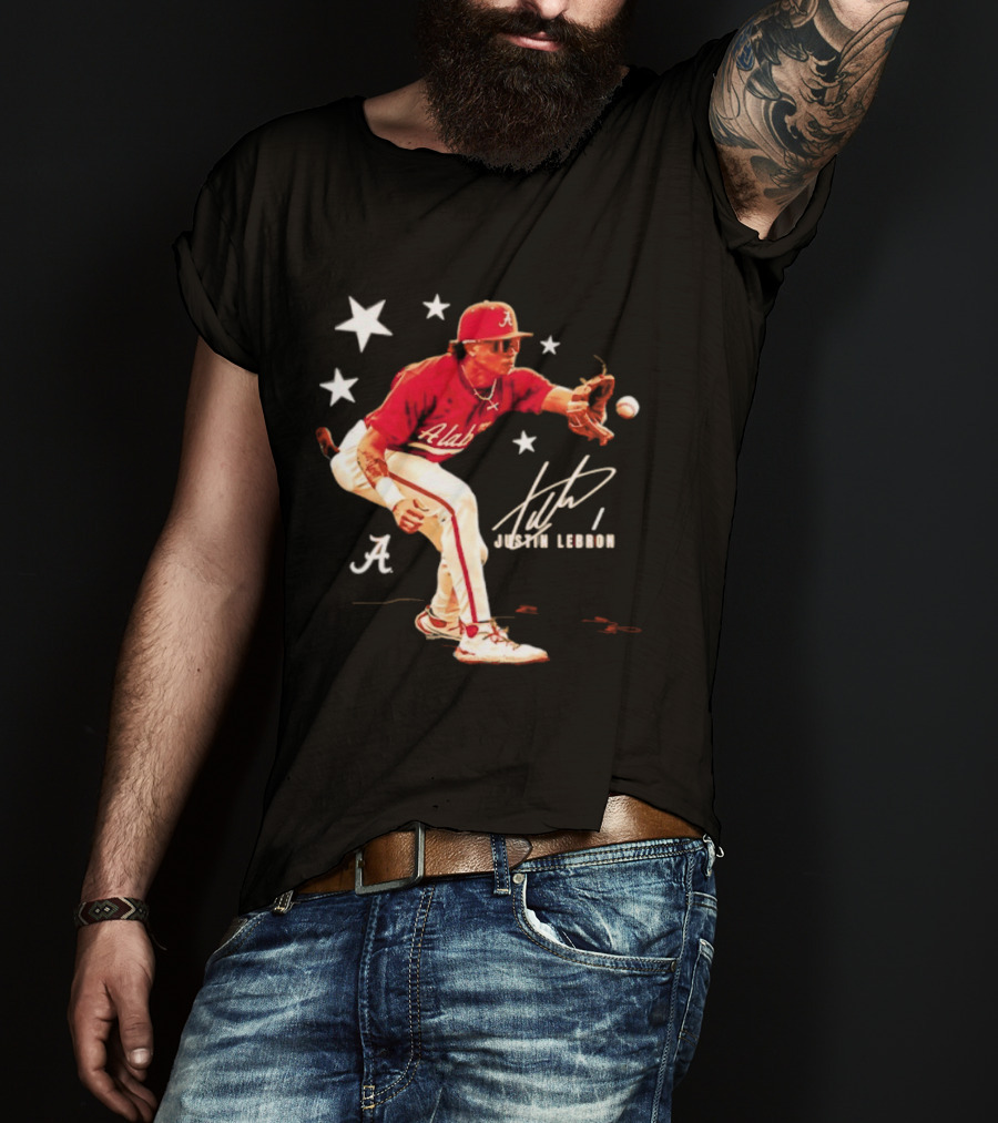 Alabama Crimson Tide NCAA Baseball Justin Lebron Signature T-Shirt