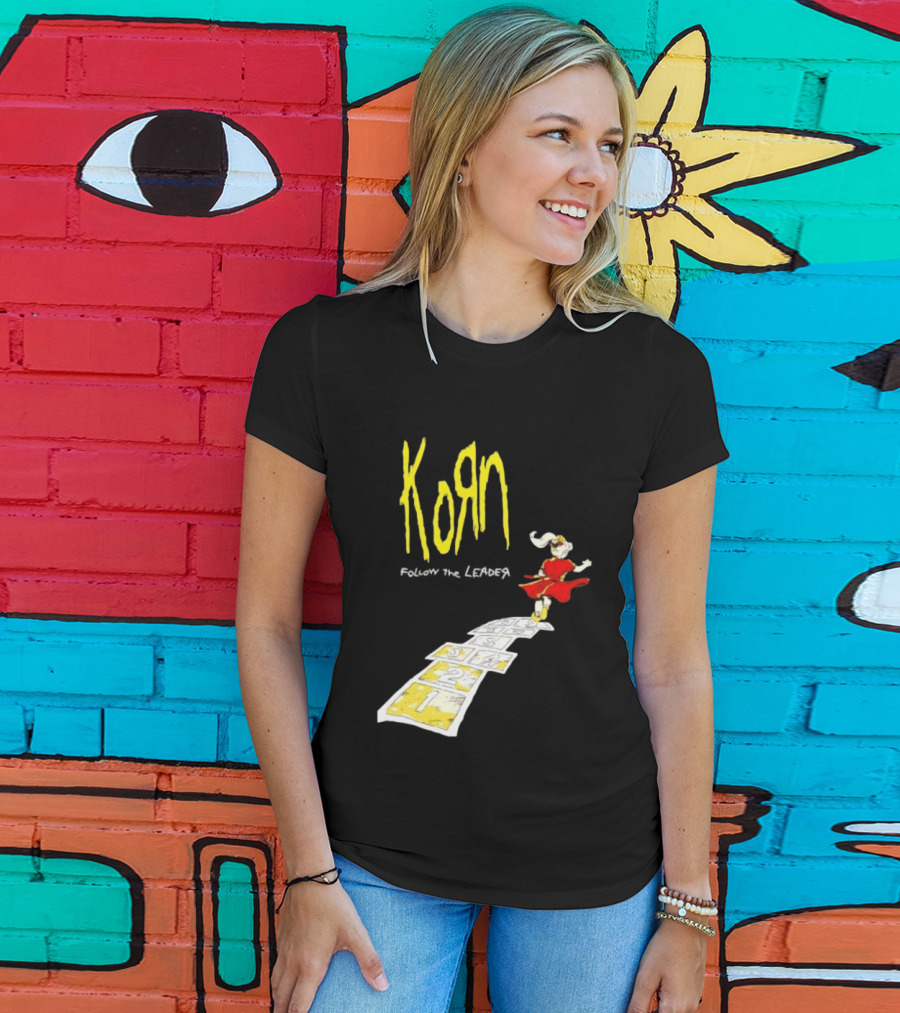 Korn Follow The Leader Nu Metal Band Hopscotch Cover T-Shirt