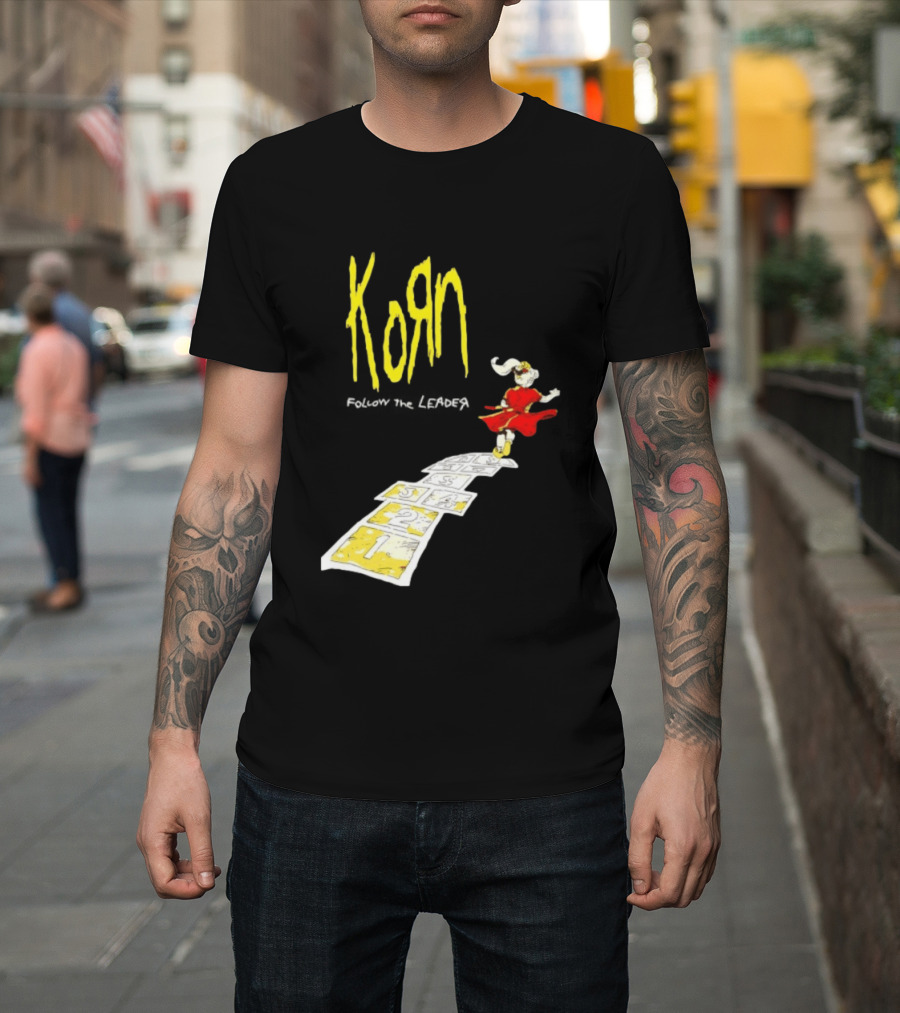 Korn Follow The Leader Nu Metal Band Hopscotch Cover T-Shirt