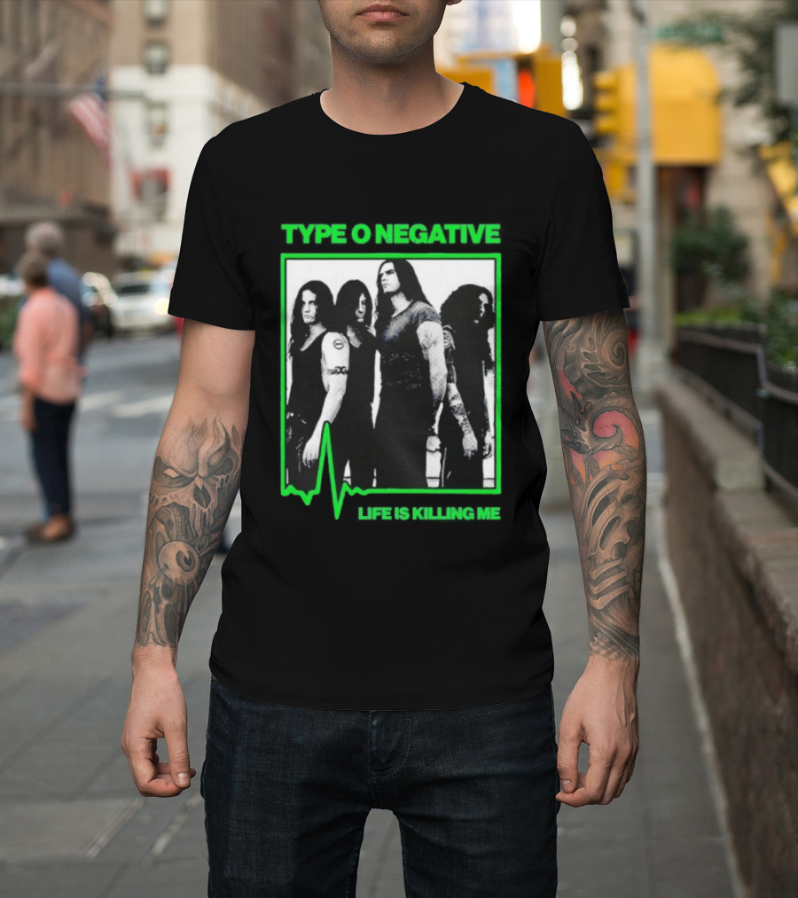 Type O Negative Life Is Killing Me Band Photo Peter Steele T-Shirt