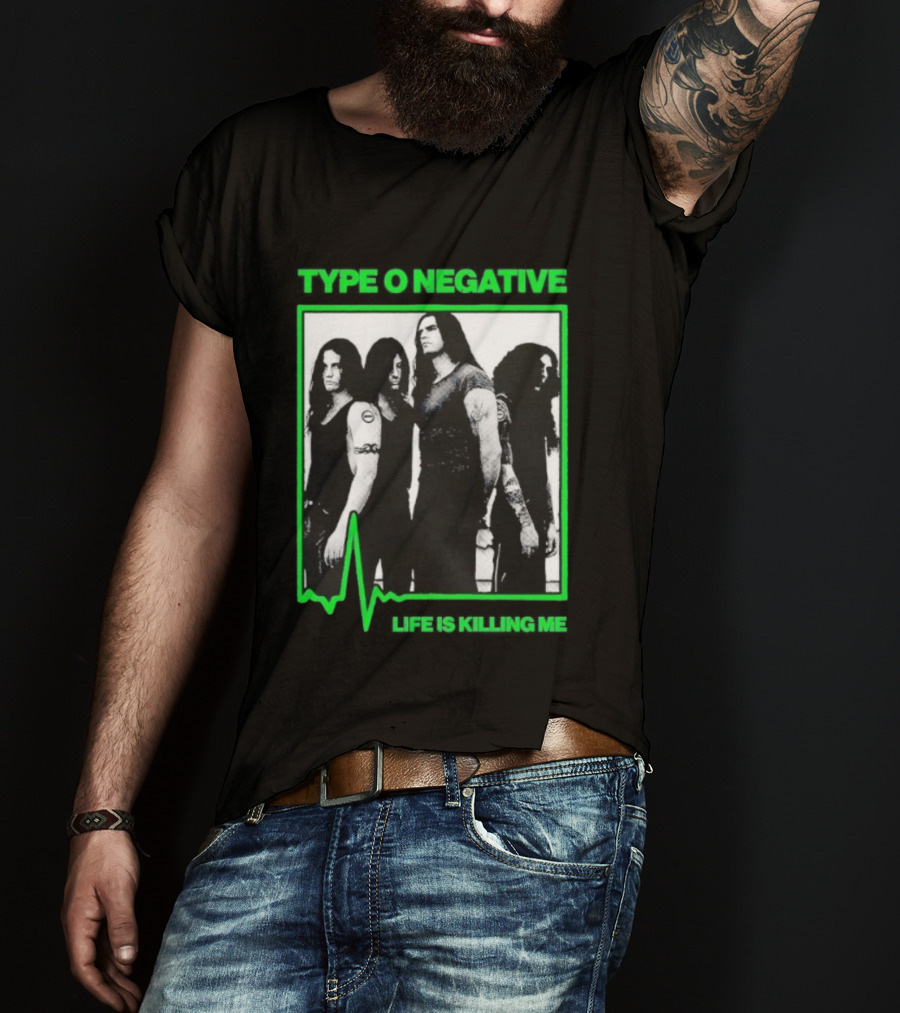 Type O Negative Life Is Killing Me Band Photo Peter Steele T-Shirt