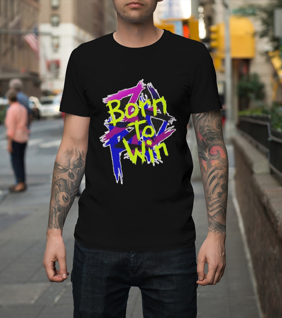 Born To Win Neon Graffiti Style Luke Littler T-Shirt