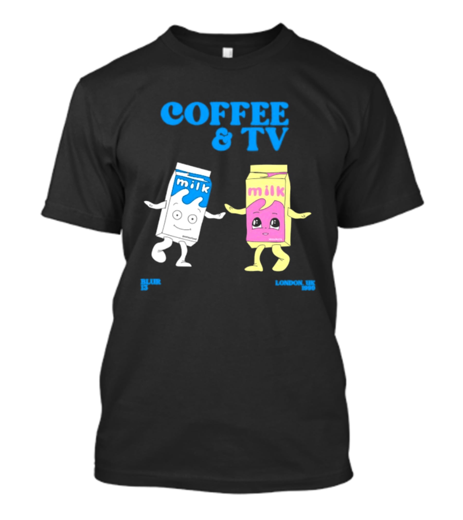 Blur Coffee & TV Milk Cartons 13 London UK 1999 Britpop T-Shirt
