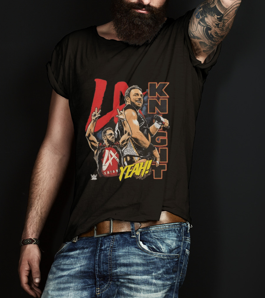 LA Knight WWE Yeah Vertical Name 2026 T-Shirt