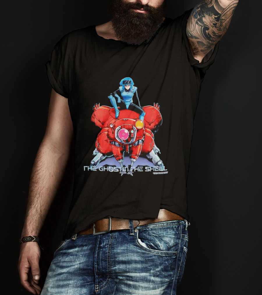 Motoko Kusanagi On Tachikoma The Ghost In The Shell Anime T-Shirt