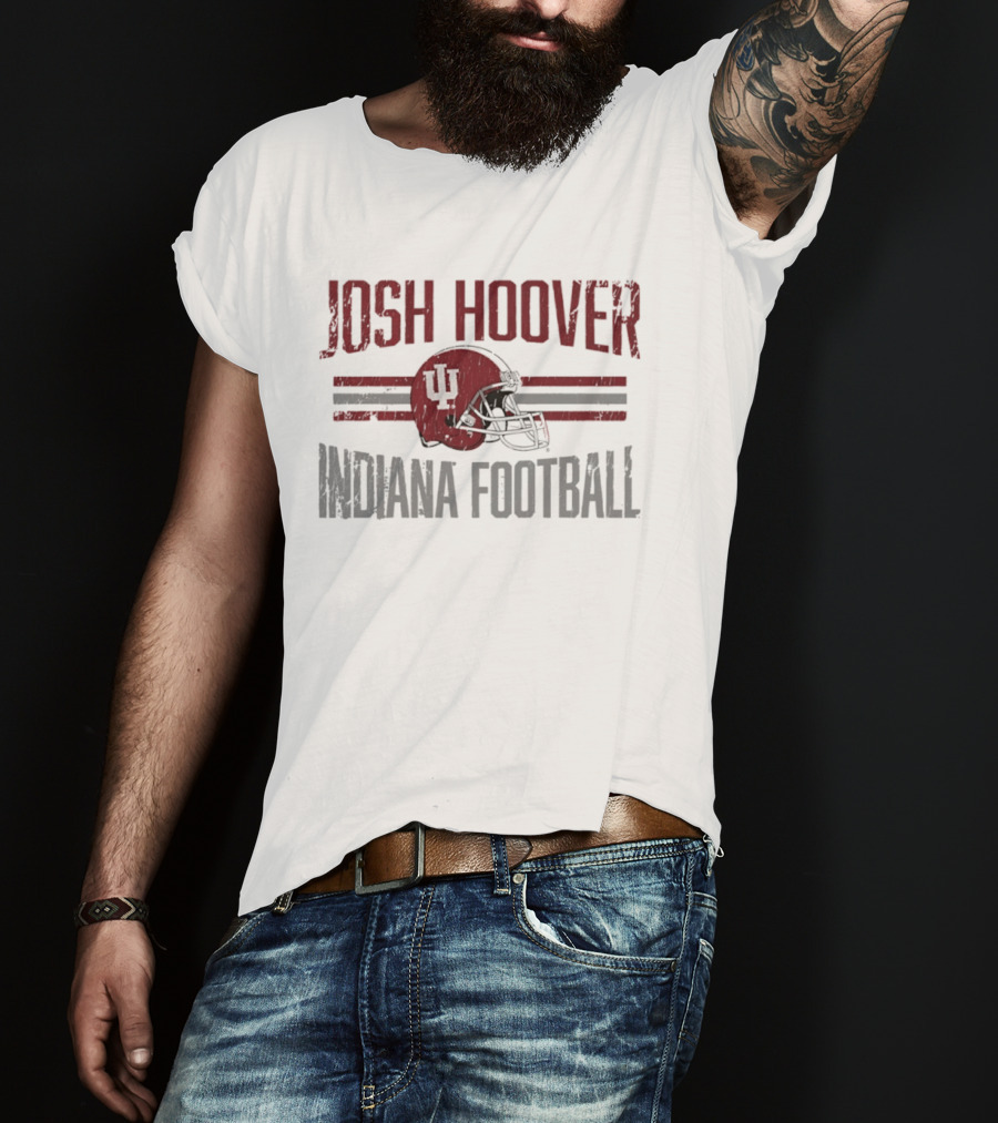 Josh Hoover Indiana Hoosiers Football NCAA Helmet Hero T-Shirt