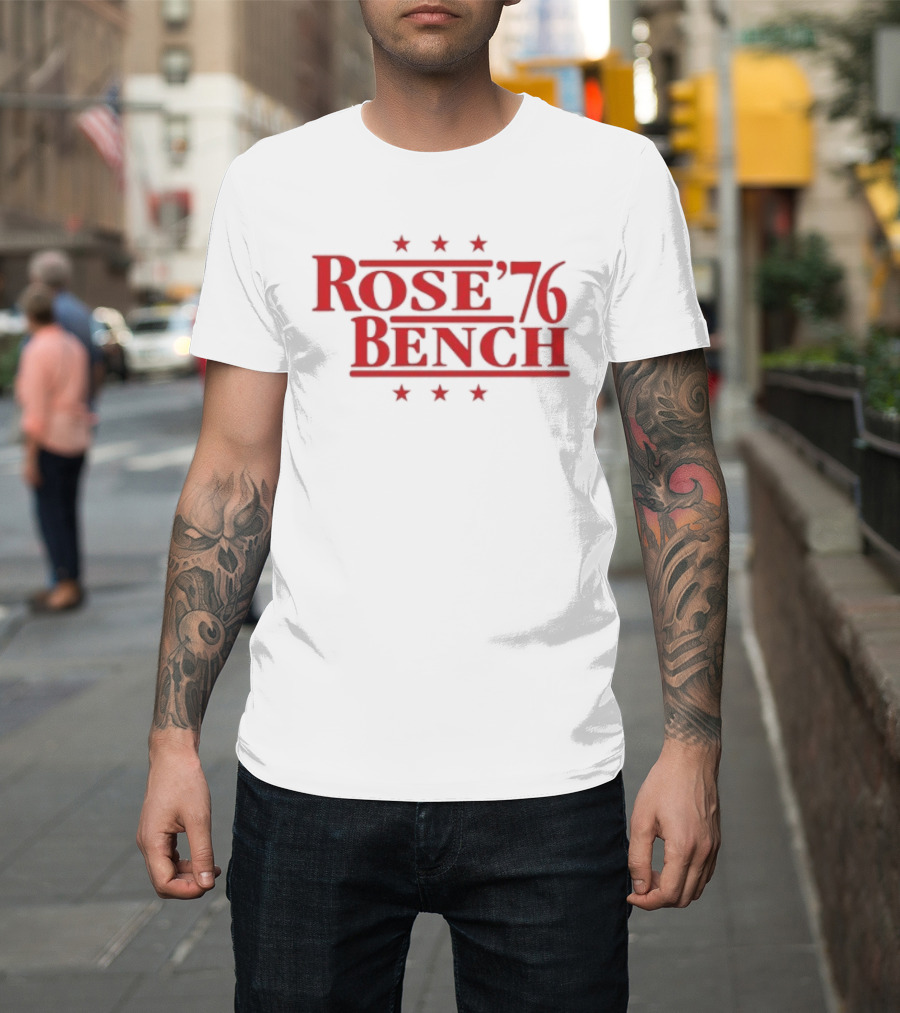 Rose Bench 76 Cincinnati Reds Baseball Stars T-Shirt