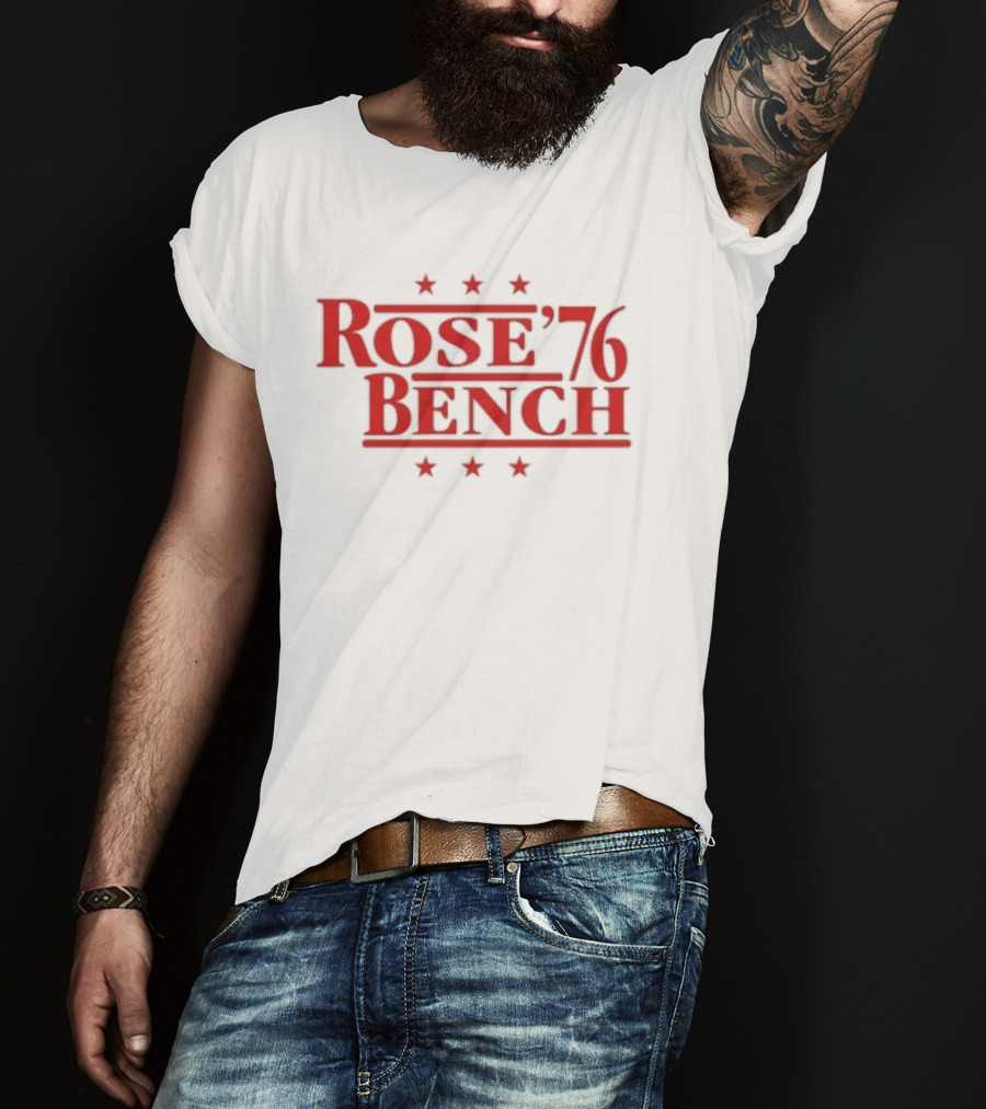 Rose Bench 76 Cincinnati Reds Baseball Stars T-Shirt