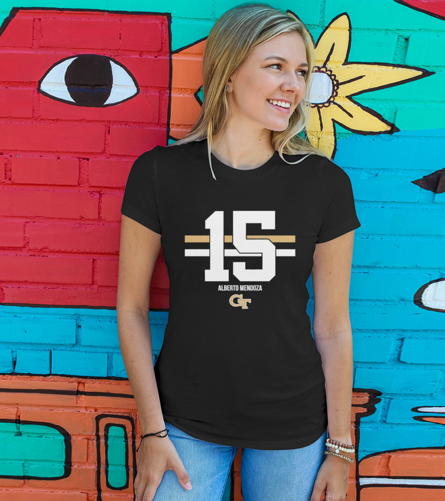 Alberto Mendoza 15 Georgia Tech NCAA GT Football T-Shirt