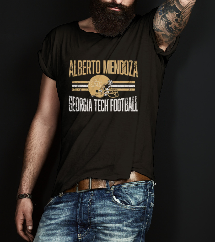 Alberto Mendoza Georgia Tech Football Helmet Hero CT T-Shirt