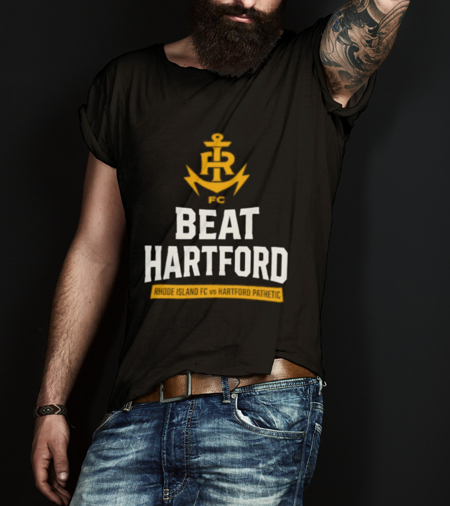 Rhode Island FC Beat Hartford Anchor Icon Above T-Shirt