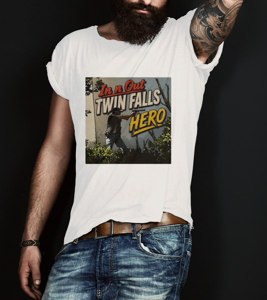 In N Out Twin Falls Hero 2026 Action Scene T-Shirt