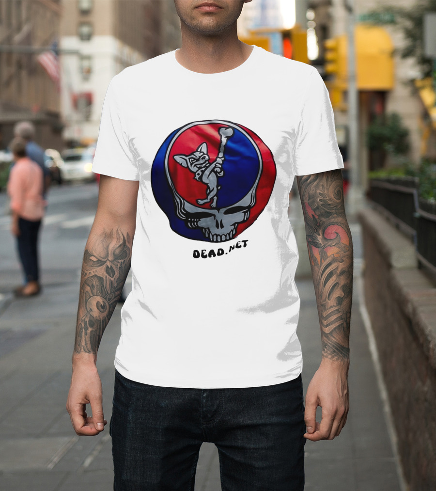 El Paso Dead.Net Skull With French Bulldog And Bone T-Shirt