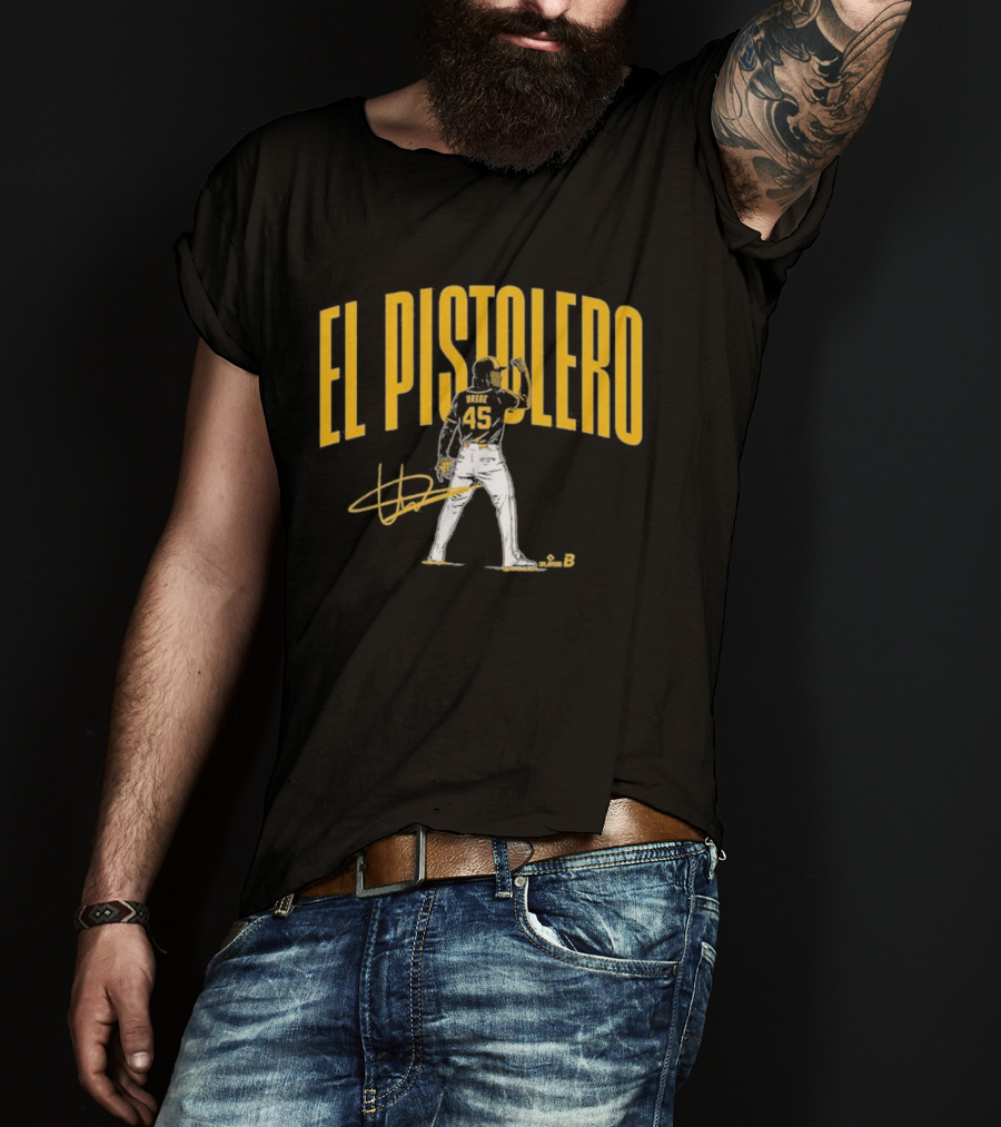 El Pistolero Abner Uribe 45 Signature Baseball Player T-Shirt