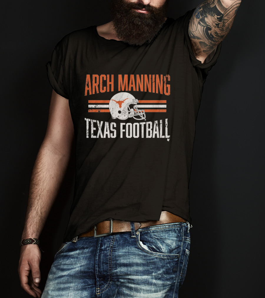 Texas Longhorns Arch Manning Football Helmet Hero T-Shirt