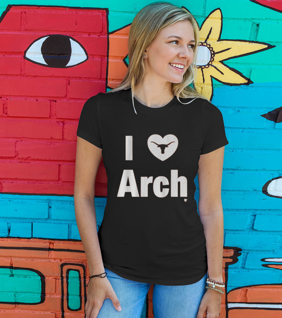 Texas Longhorns I Heart Arch Manning Football T-Shirt