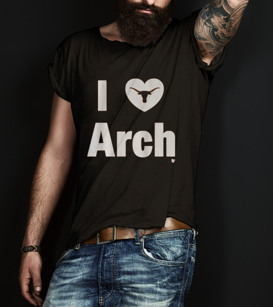 Texas Longhorns I Heart Arch Manning Football T-Shirt
