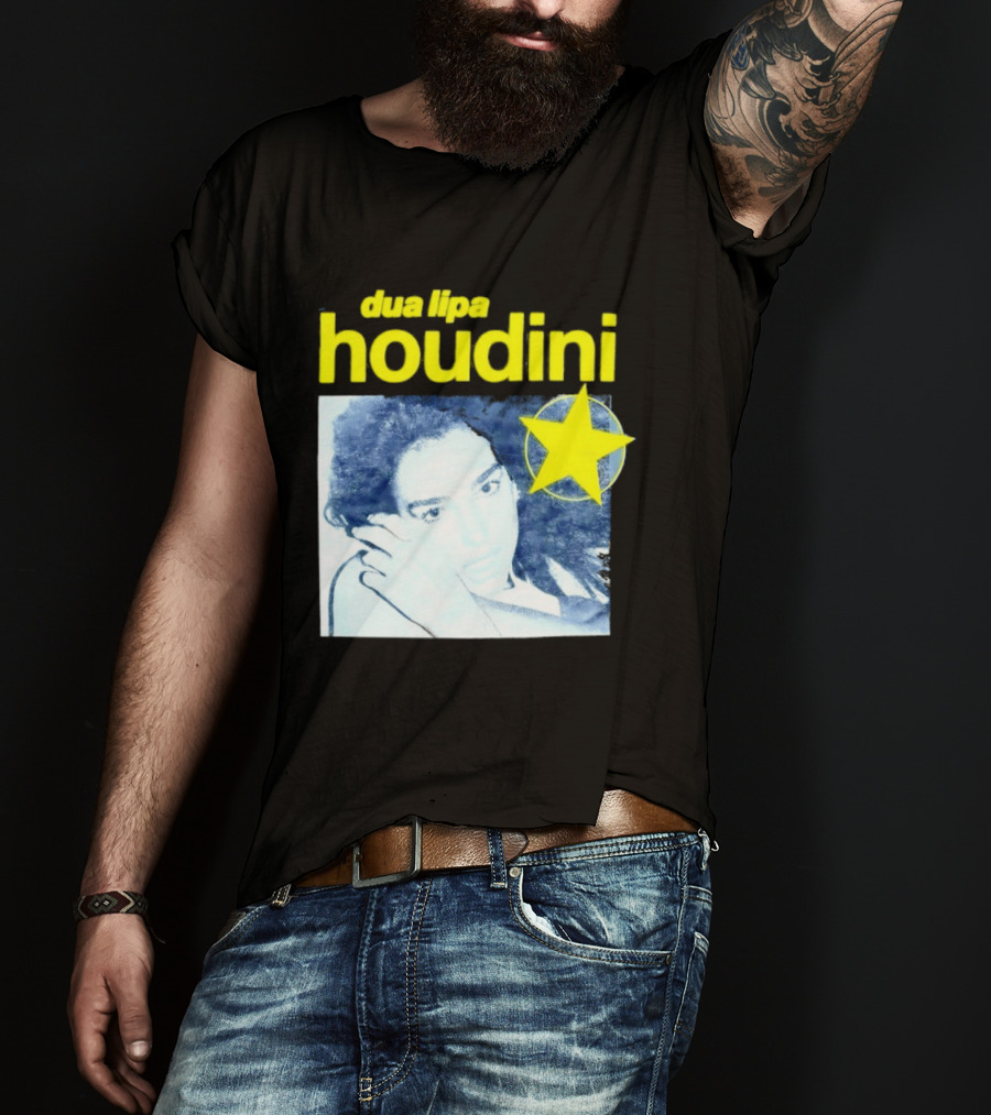 Dua Lipa Houdini Pop Music Radical Optimism Yellow Star T-Shirt