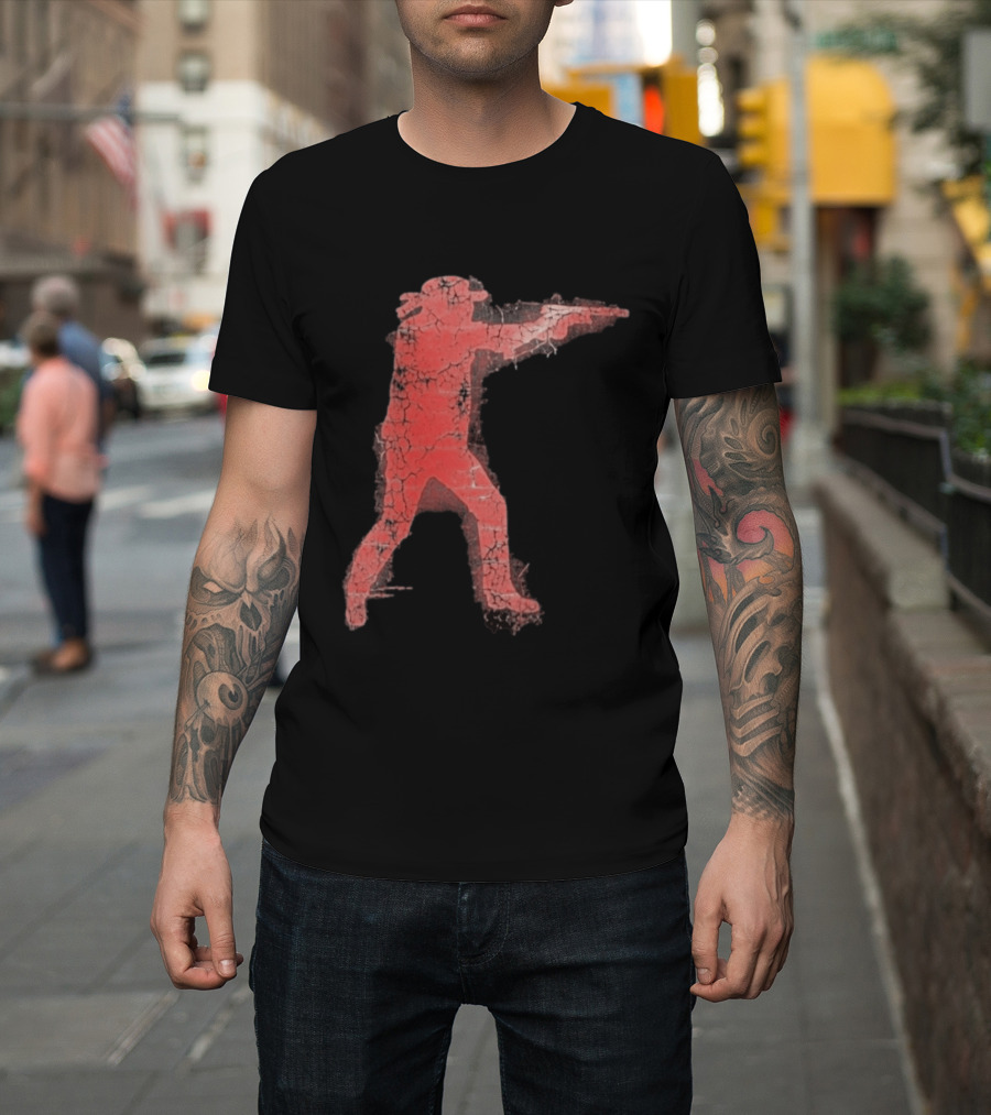 Jordan Salinas Idaho Twin Falls Hero Red Cracked Shooter T-Shirt