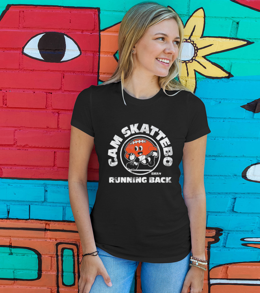 Cam Skattebo Running Back Football Buddies Retro Cartoon Fun T-Shirt