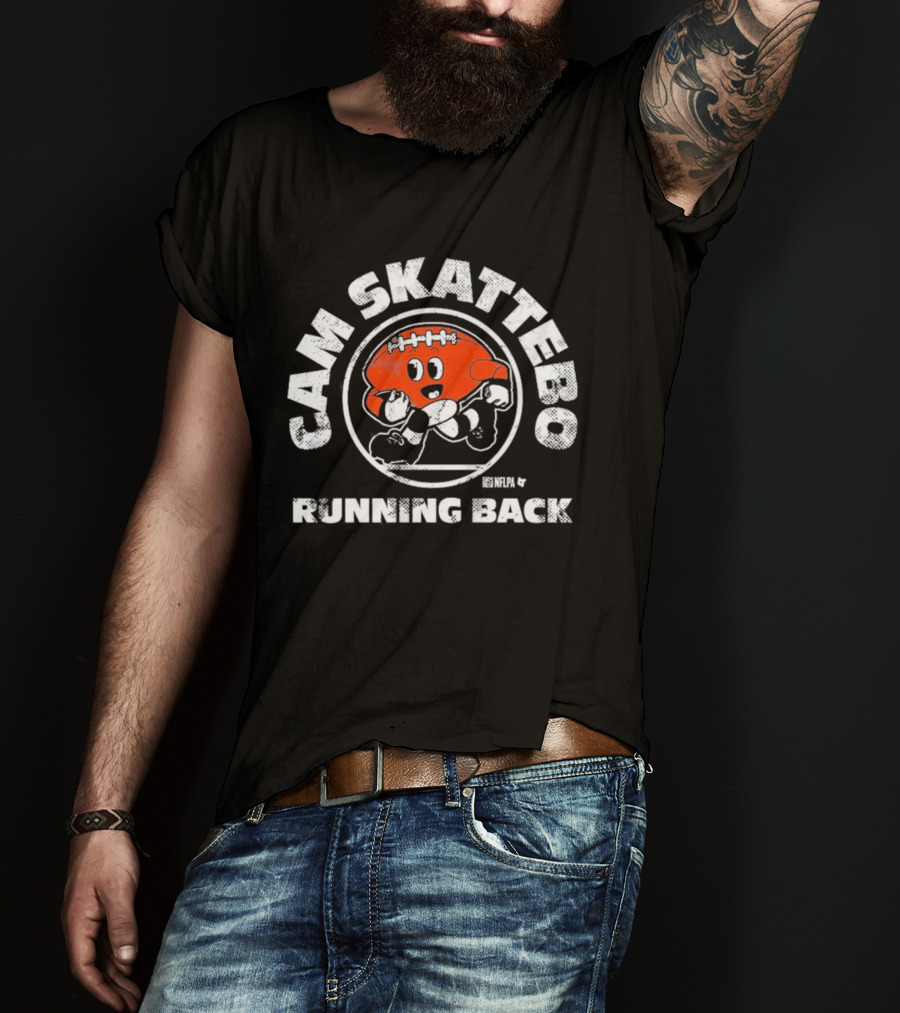 Cam Skattebo Running Back Football Buddies Retro Cartoon Fun T-Shirt