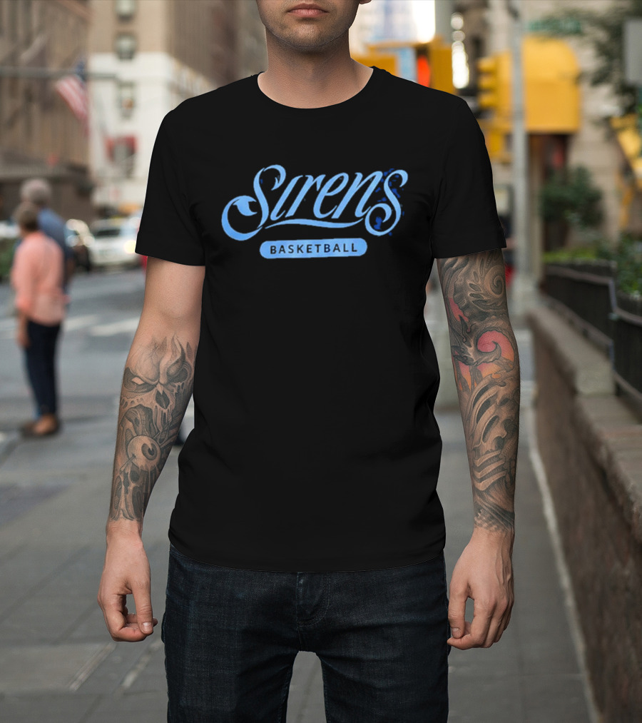 Cleveland Sirens WNBA Wild Collective Basketball Siren Blue Multi T-Shirt