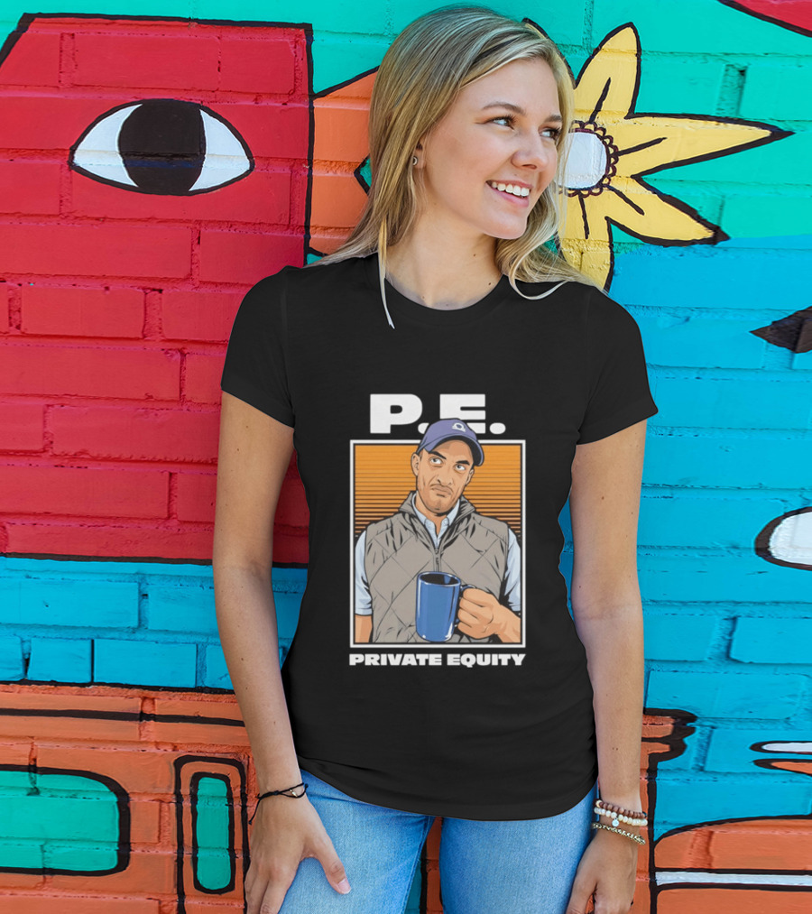 P.E. Guy Holding Coffee In Vest And Cap T-Shirt