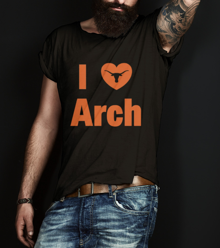I Heart Arch Longhorns Football Fan T-Shirt