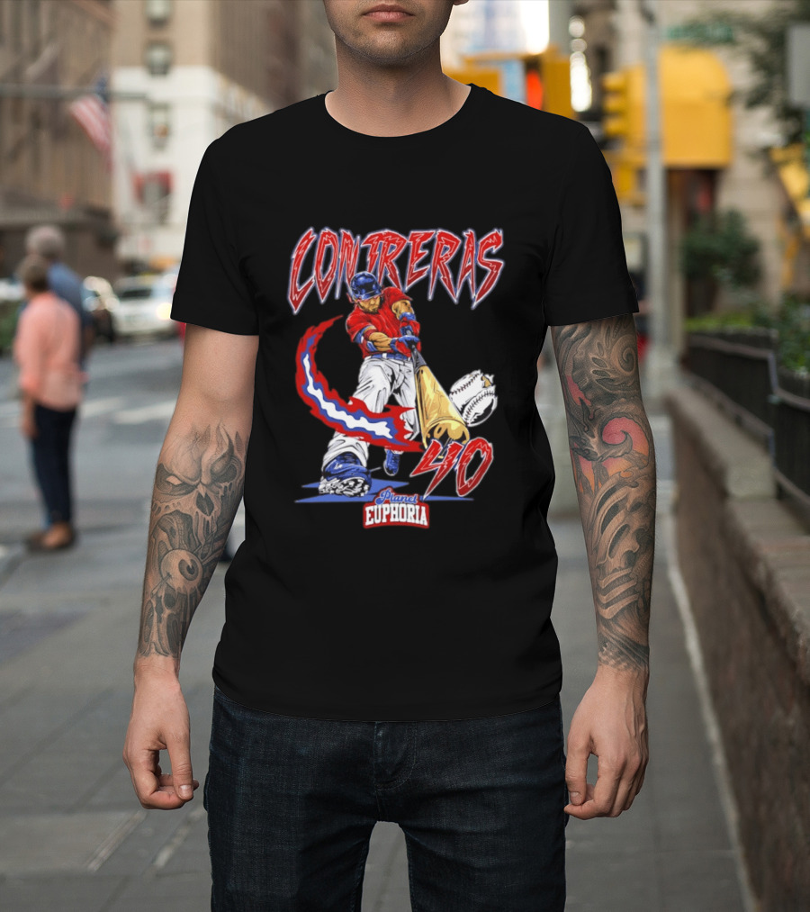 Boston Red Sox Willson Contreras 40 MLB Player Planet Euphoria Comic 2026 T-Shirt