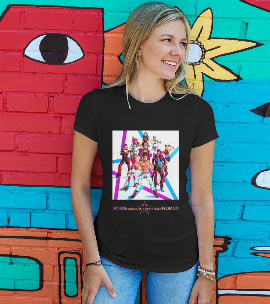 The JoJo's Bizarre Adventure World Anime Characters Ensemble T-Shirt