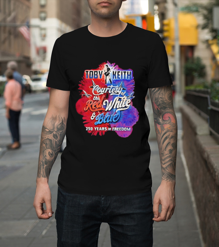 Toby Keith Courtesy Of The Red White And Blue 250 Years Of Freedom Jets T-Shirt