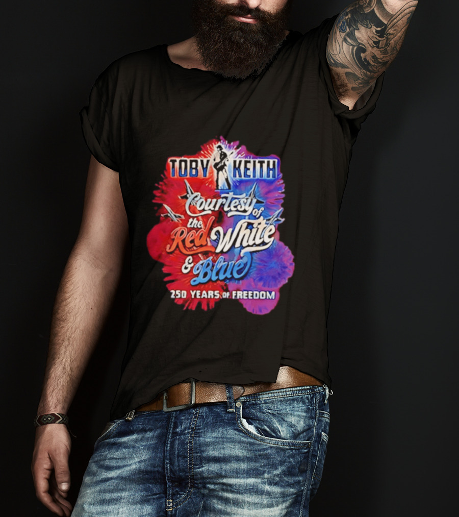 Toby Keith Courtesy Of The Red White And Blue 250 Years Of Freedom Jets T-Shirt
